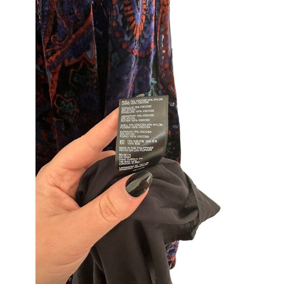 Anthropologie NWT Burnout Velvet Long Sleeve Maxi Dress Size 6 - Picture 4 of 13